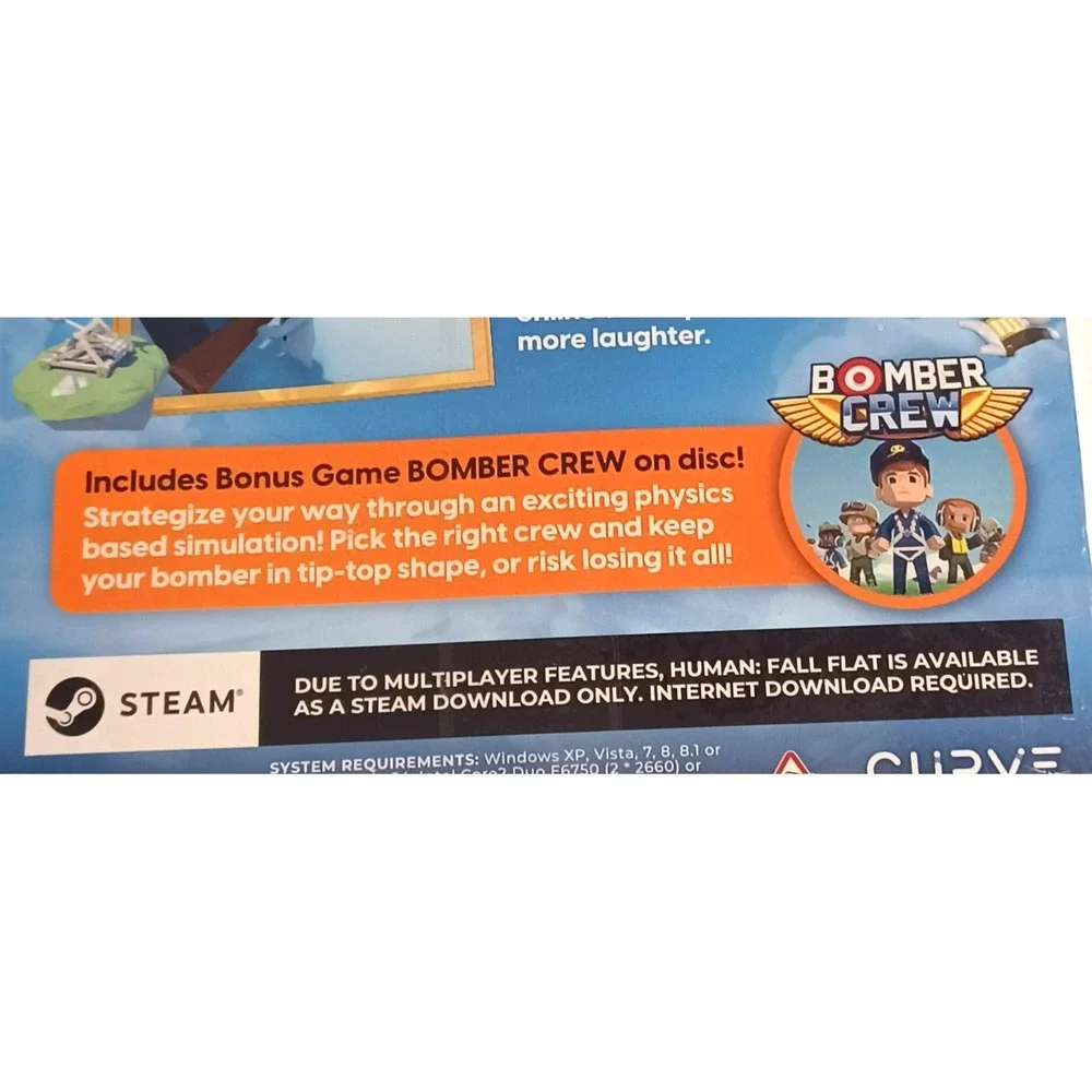 New Sealed Digital Human Fall Flat Bomber Crew PC DVD-ROM Game Legacy Games 2021